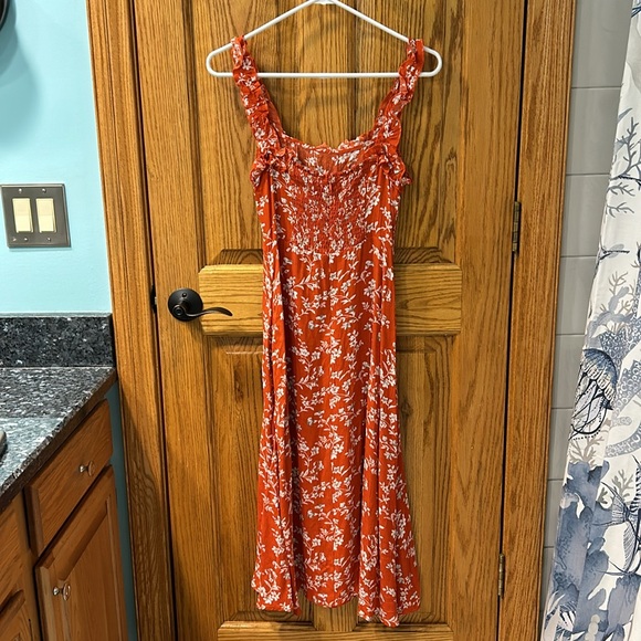 Lulu’s Orange Floral Dress - Picture 4 of 4